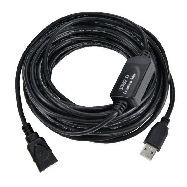 50 Foot A Male to A Female Active Extension USB 2.0 Cable Black