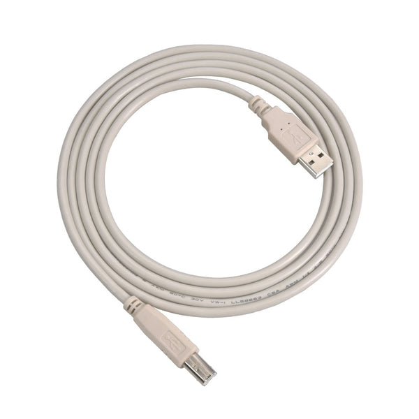 10 Foot A Male to B Male USB 2.0 Cable Ivory