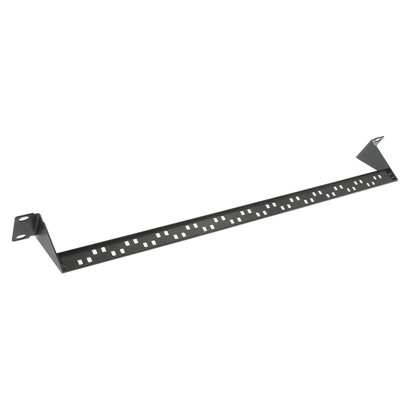 Patch Panel Support Bar Back in Black for 19 inch Racks