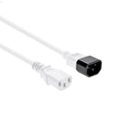 3 Foot Power Extension Cord C13 to C14 WhiteJacket /SJT 14 AWG
