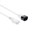6 Foot Power Extension Cord C13 to C14 White Jacket /SJT 14 AWG