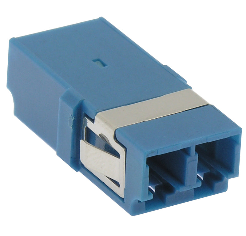 LC/UPC Singlemode Duplex Fiber Adapter / Coupler without Flange, Blue