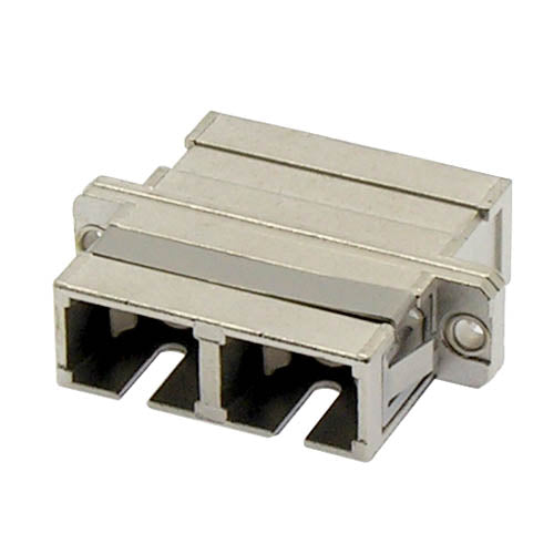 SC/UPC Multimode Duplex Fiber Adapter / Coupler with Flange - Metal