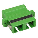 SC/APC Singlemode Duplex Fiber Adapter / Coupler with Flange - Green