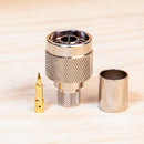 N Male Crimp for LMR-400 and Belden 9913 TAA Compliant