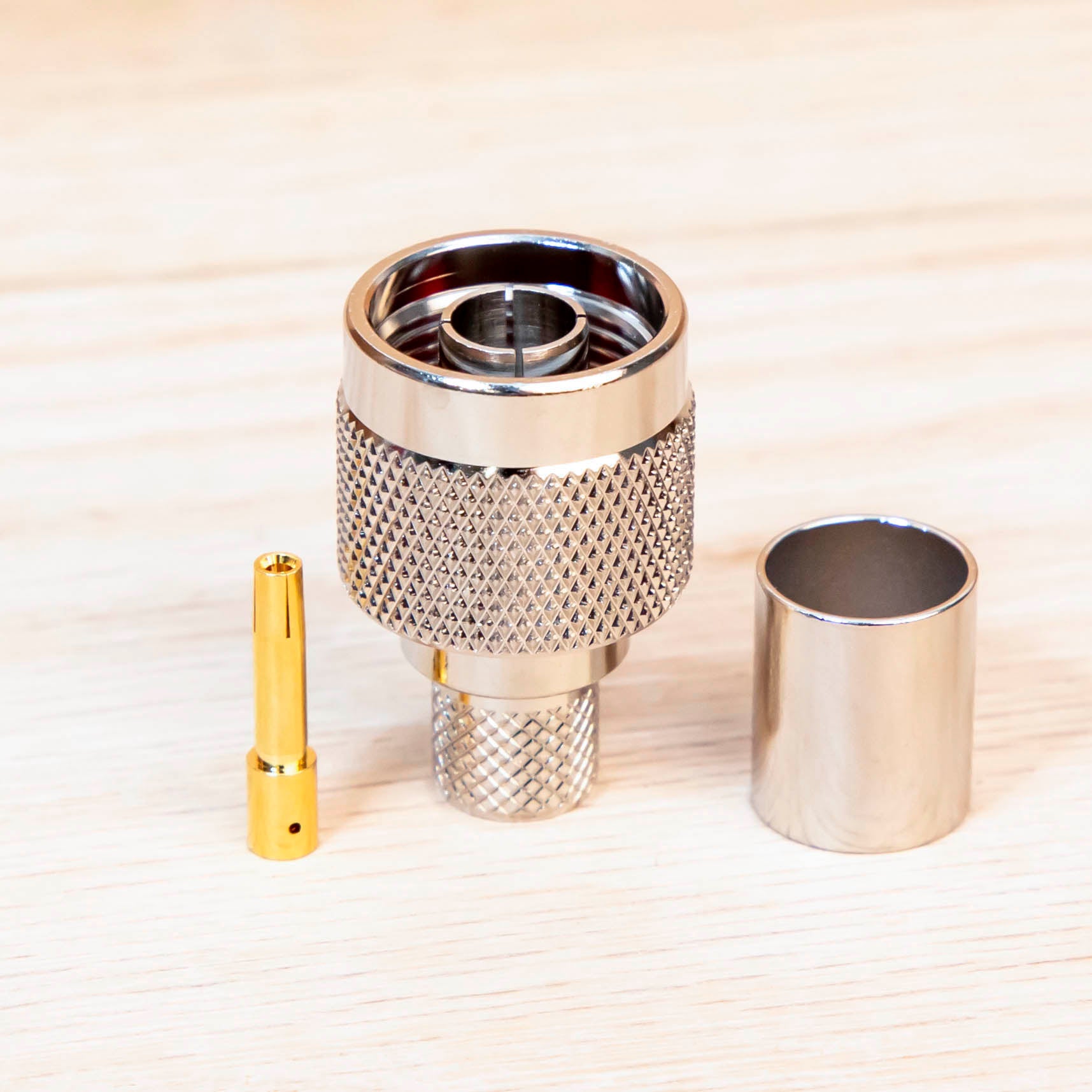 SMA Stecker Crimpverbinder Für LMR400 Belden 9913 RG8, Vergoldet (10er