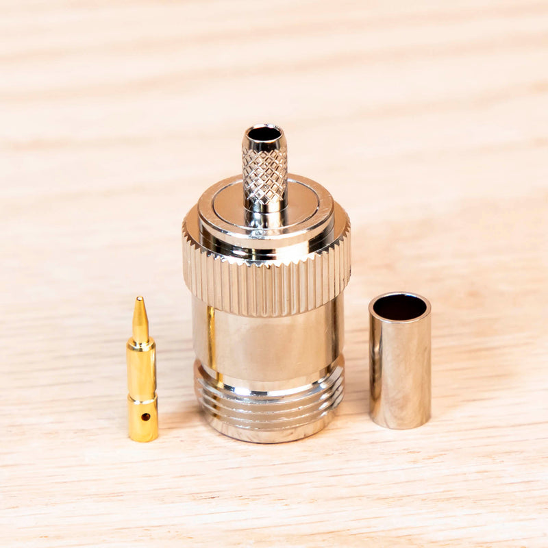 Reverse Polarity N Female Connector for RG58 and LMR-195 TAA Compliant