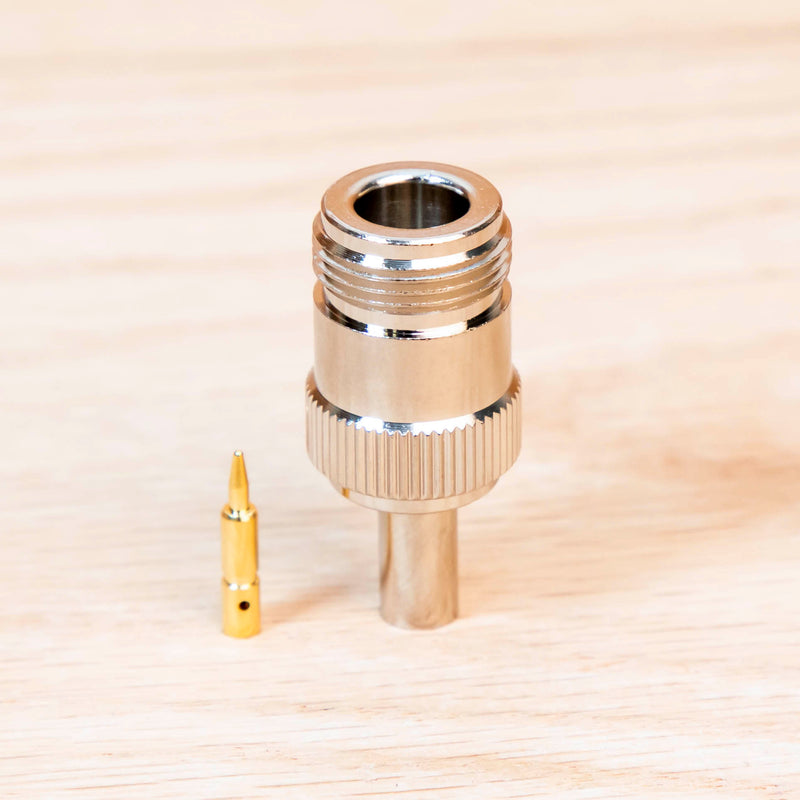 Reverse Polarity N Female Connector for RG58 and LMR-195 TAA Compliant