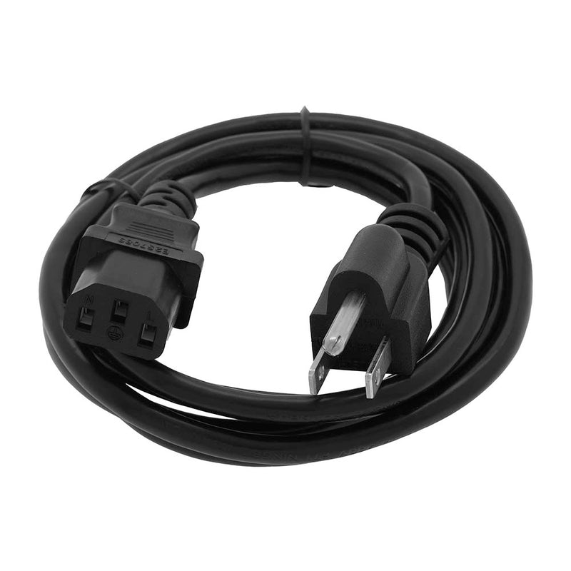 10 Foot Computer Power Cord 5-15P to C13 Black SVT 18/3