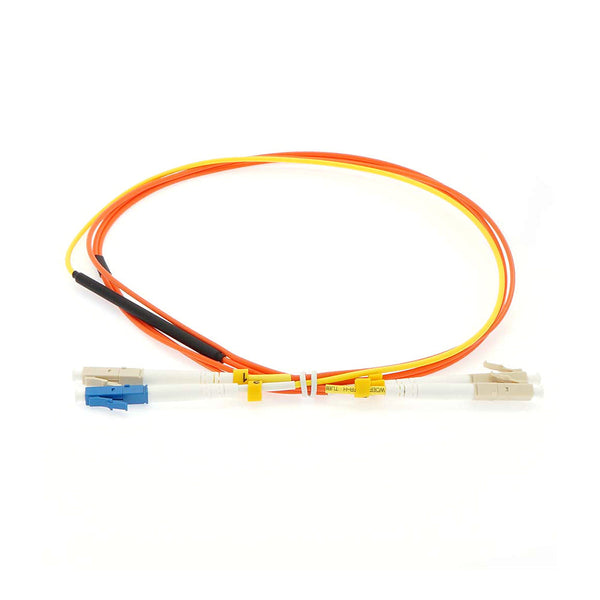 2 Meter Singlemode LC to OM2 LC Duplex Mode Conditioning Fiber Optic Patch Cable