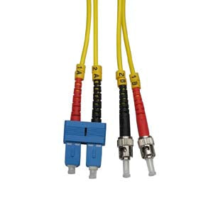 3 meter SC / ST - UPC - Singlemode Duplex OFNR 2.0mm Fiber Optic Patch Cable
