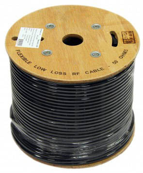 500 Foot Low Loss 400 Coaxial Cable. LMR-400 Equivalent Coaxial Cable - Black