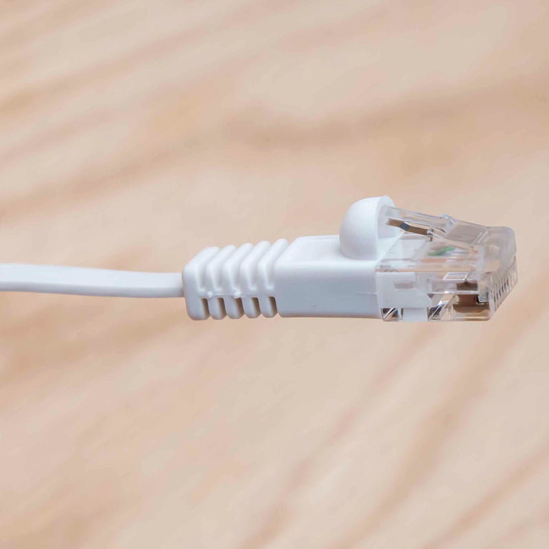 7 Foot Cat 6 Flat Ethernet Network Cable White