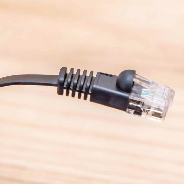 20 Foot Cat6 Flat Ethernet Network Cable Black