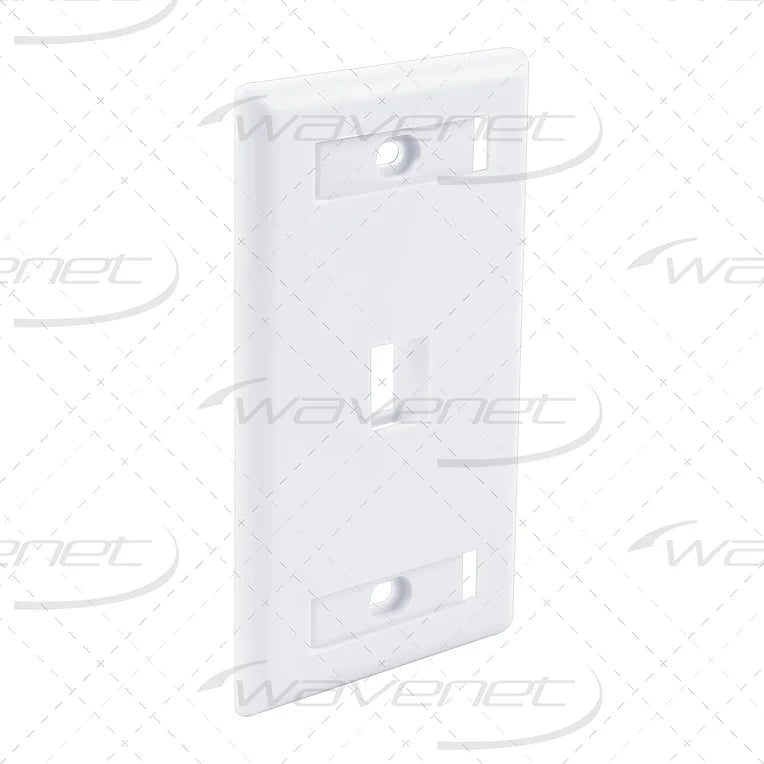WAVENET FLUSH MOUNTING STYLE w/ ID WINDOW LABEL FACEPLATES PORT 1/2/3/4/6 (25-PACKS)