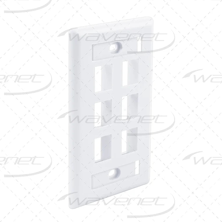 WAVENET FLUSH MOUNTING STYLE w/ ID WINDOW LABEL FACEPLATES PORT 1/2/3/4/6 (SINGLE PACKS)