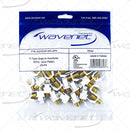 WAVENET SNAP-IN F-TYPE GOLD & NICKEL PLATED 3GHZ F/F KEYSTONE INSERT MODULES