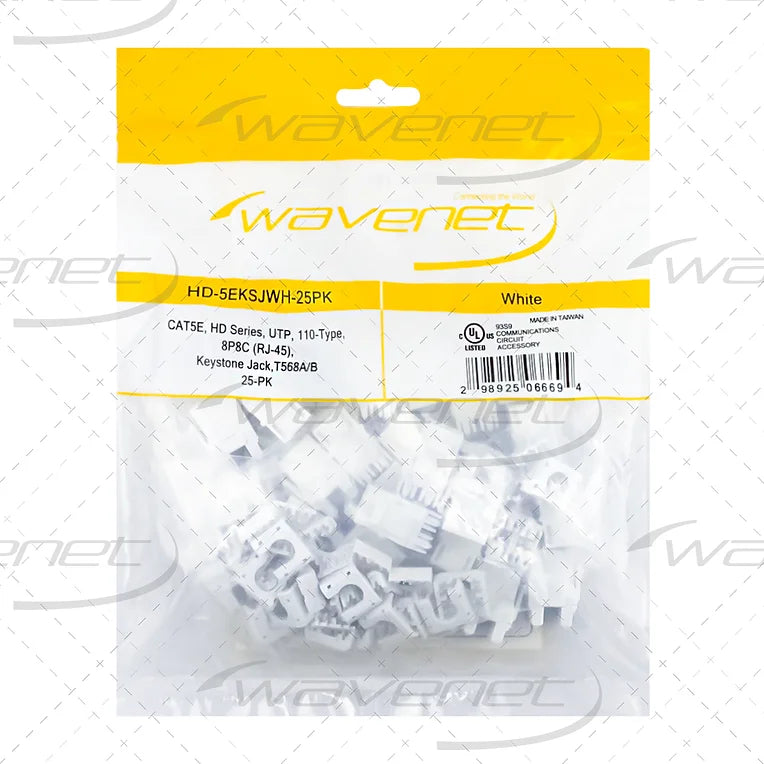 Wavenet HDJ-SERIES CAT5e UTP KEYSTONE JACKS