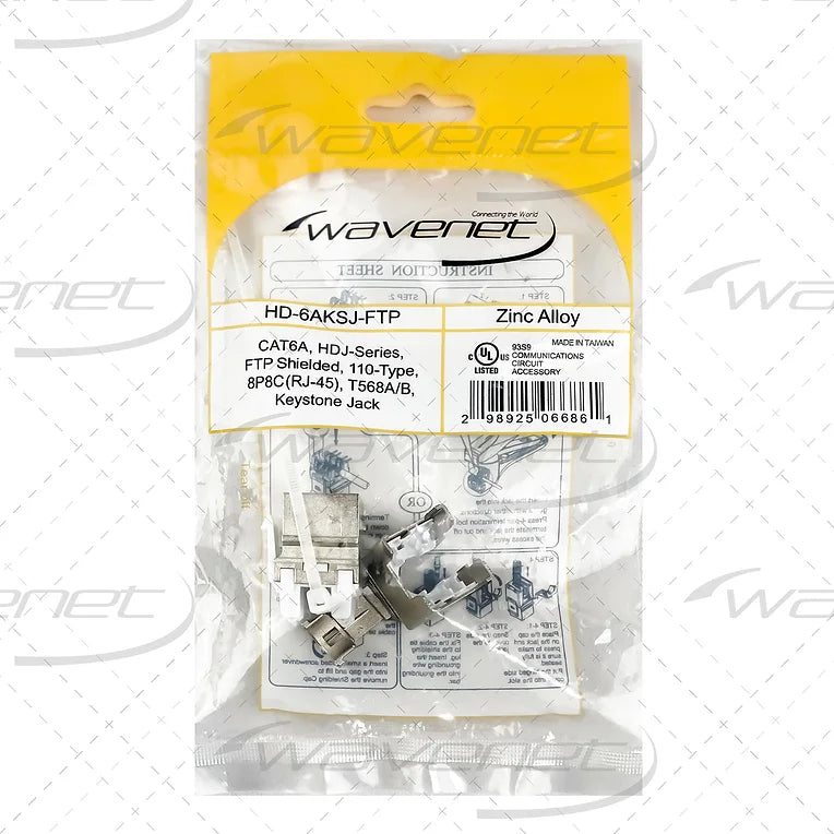 Wavenet Cat.6A HDJ-Series FTP Shielded Keystone Jack