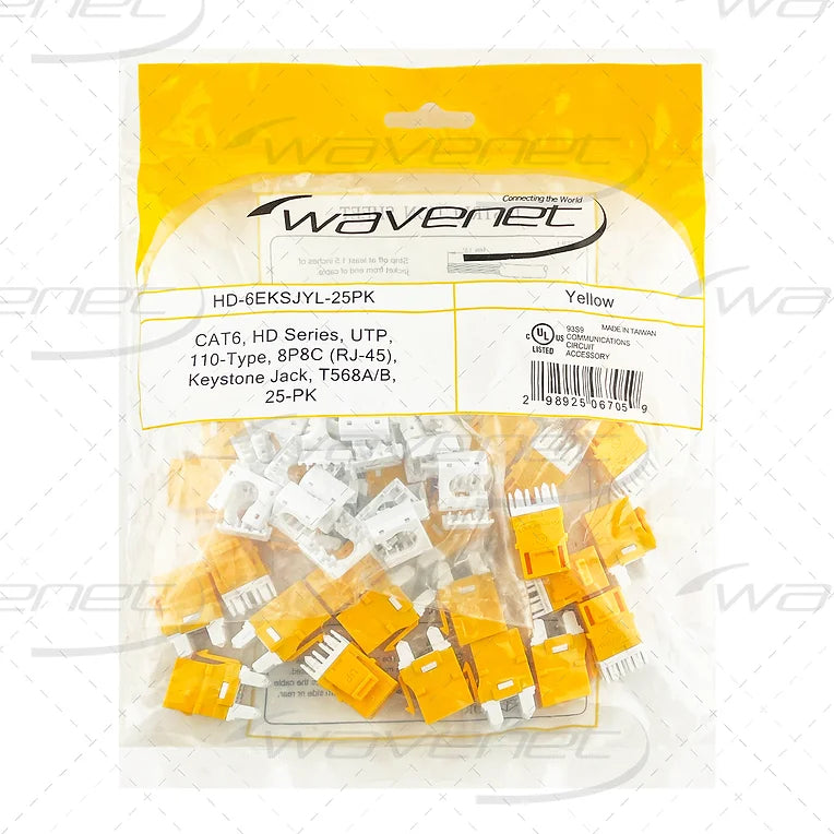 Wavenet HDJ-SERIES CAT6 UTP KEYSTONE JACKS