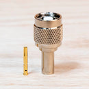 Reverse Polarity TNC Male Connector for RG-58 and LMR-195 TAA Compliant