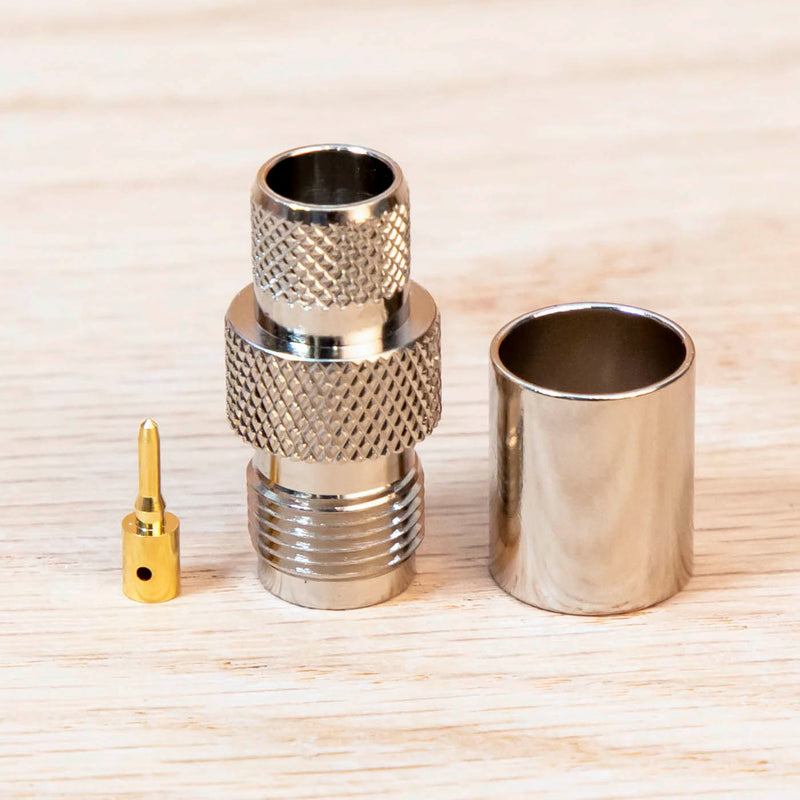 Reverse Polarity TNC Female for Belden 9913 and LMR-400 TAA Compliant