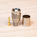 Reverse Polarity TNC Male Connector for Belden 9913 and LMR-400 TAA Compliant