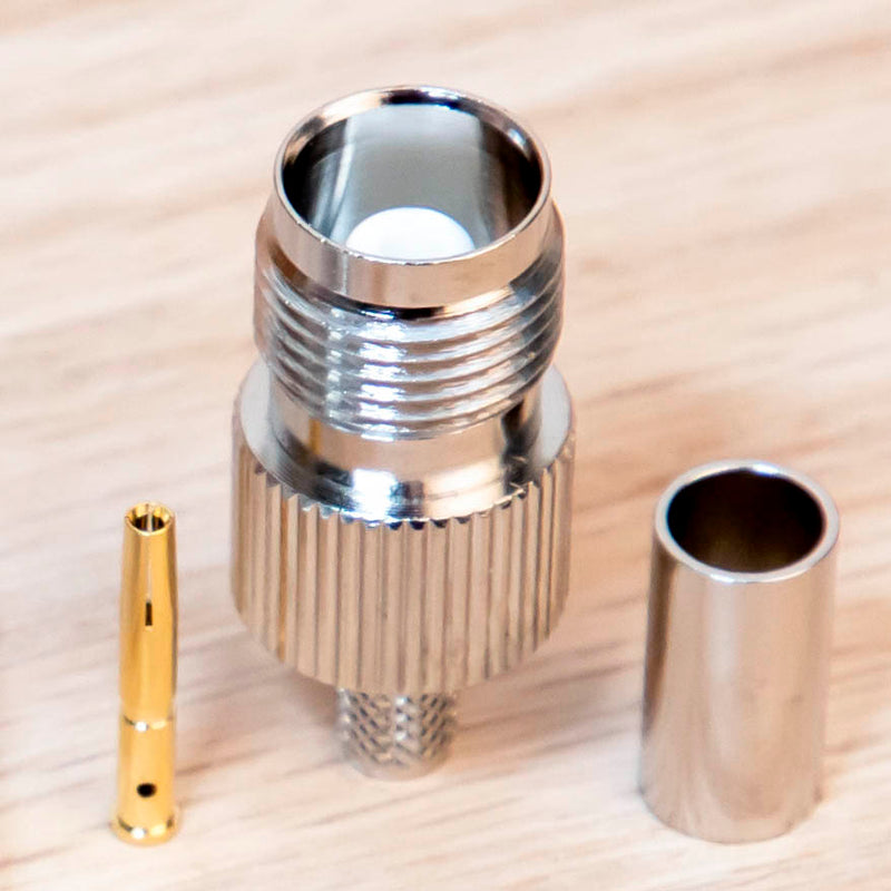 TNC Female Connector for RG-58, RG-141 and LMR-195 TAA Compliant