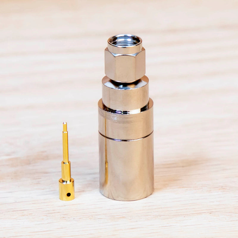 SMA Male Crimp Connector for LMR400 and Belden 9913 TAA Compliant