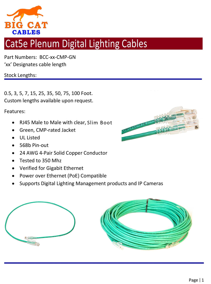 RJ45 Male to Male. Plenum rated cat5e cable non-booted. UTP White.